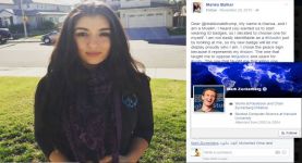 مارك مؤسس الفيسبوك يقوم بعمل لايك لفتاة مسلمة