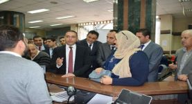 رئيس المصرية للاتصالات يتفقد خدمة عملاء الزقازيق ويلتقى العاملين